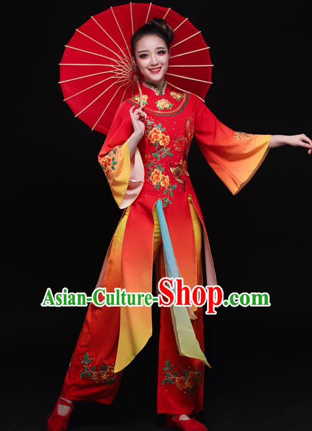 Traditional Chinese Fan Dance Folk Dance Costume Classical Yangko Dance Classical Dance Dress Traditional Chinese Fan Dance Folk Dance Costume Classical Yangko Dance Classical Dance Dress
