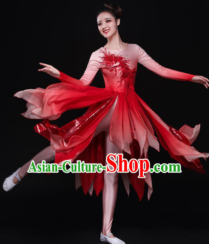 Traditional Chinese Fan Dance Folk Dance Costume Classical Yangko Dance Classical Dance Dress Traditional Chinese Fan Dance Folk Dance Costume Classical Yangko Dance Classical Dance Dress