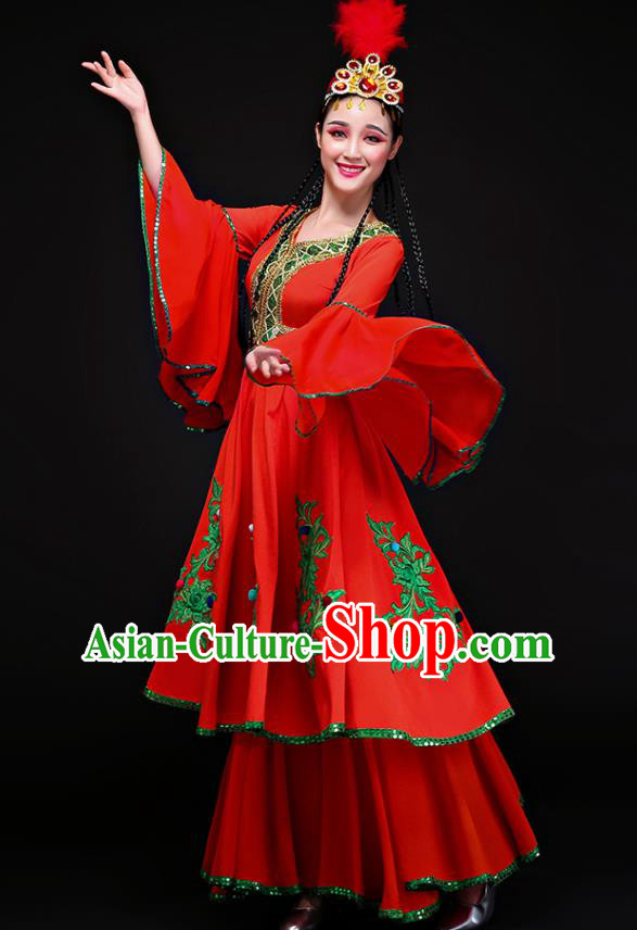 Traditional Chinese Fan Dance Folk Dance Costume Classical Yangko Dance Classical Dance Dress