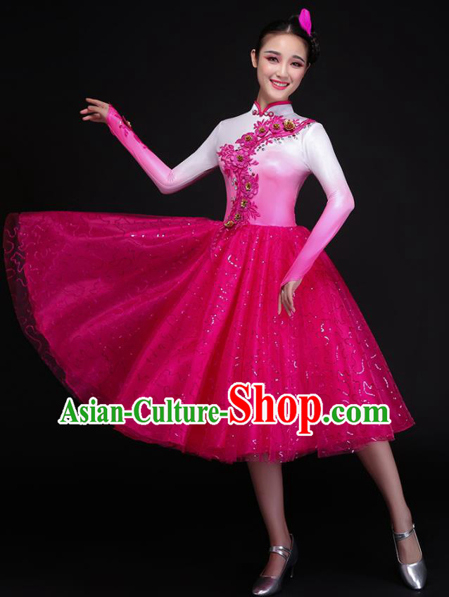 Traditional Chinese Fan Dance Folk Dance Costume Classical Yangko Dance Classical Dance Dress Traditional Chinese Fan Dance Folk Dance Costume Classical Yangko Dance Classical Dance Dress