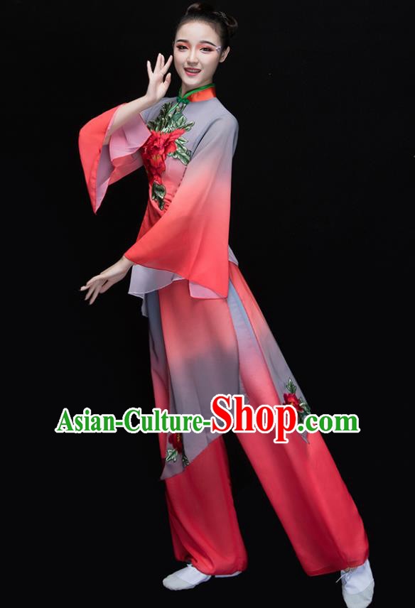Traditional Chinese Fan Dance Folk Dance Costume Classical Yangko Dance Classical Dance Dress Traditional Chinese Fan Dance Folk Dance Costume Classical Yangko Dance Classical Dance Dress