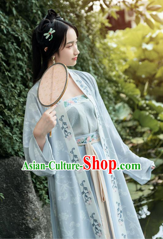 Chinese Ancient Palace Lady Hanfu Han Dynasty Imperial Concubine Queen Embroidered Historical Costumes