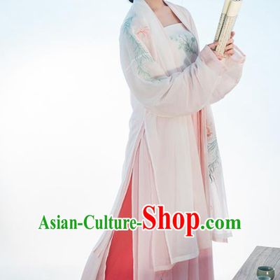 Chinese Traditional Song Dynasty Costume Ancient Young Lady Embroidered Clothing for Women