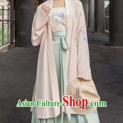 Traditional Chinese Song Dynasty Costumes Ancient Young Lady Embroidered Hanfu Dress for Women