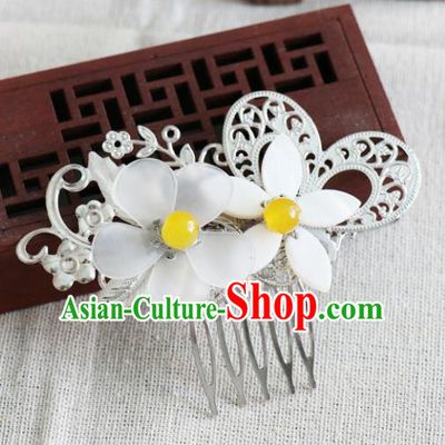 Chinese Traditional Hair Accessories Ancient Hanfu Flowers Hair Comb Hairpins for Women