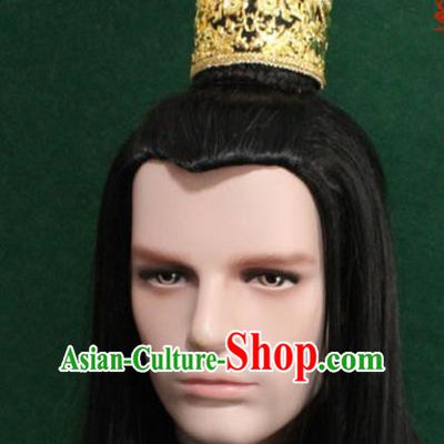 Chinese Traditional Taoist Hair Accessories Ancient Tang Dynasty Prince Hairdo Crown for Men