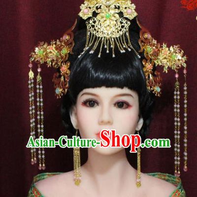 Chinese Ancient Princess Hair Accessories Tang Dynasty Queen Phoenix Coronet Hairpins for Women