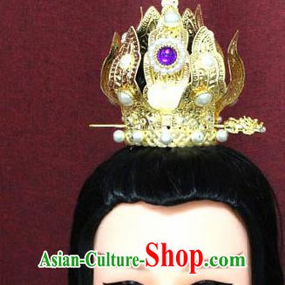 Chinese Traditional Tang Dynasty Swordsman Jewel Hairdo Crown Ancient Crown Prince Hair Accessories for Men