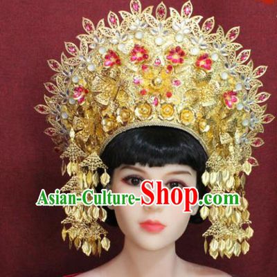 Chinese Handmade Tang Dynasty Phoenix Coronet Ancient Court Hair Accessories Hats for Women