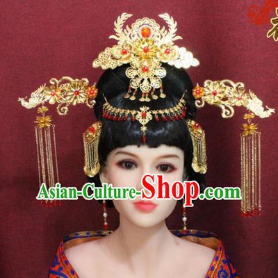 Chinese Handmade Tang Dynasty Princess Phoenix Coronet Ancient Palace Hair Accessories Hairpins for Women