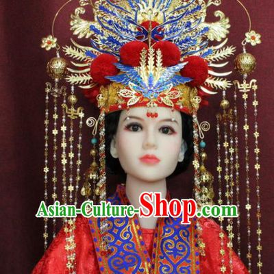 Chinese Handmade Tang Dynasty Phoenix Coronet Ancient Court Hair Accessories for Women