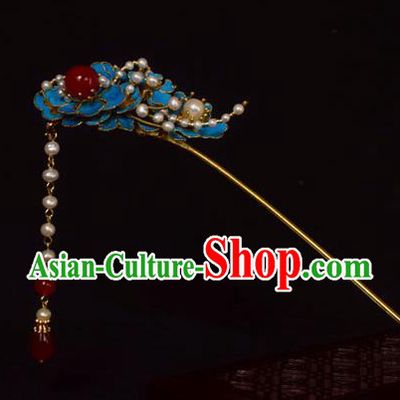 Chinese Ancient Qing Dynasty Hair Accessories Handmade Palace Tian-Tsui Hairpins for Women