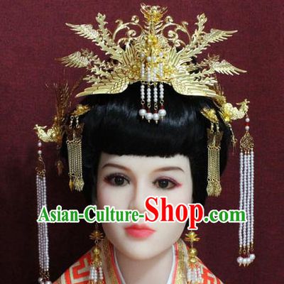 Chinese Handmade Princess Hairpins Ancient Phoenix Coronet Hair Accessories for Women
