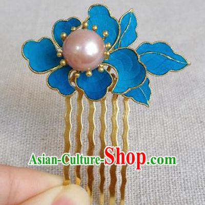 Chinese Qing Dynasty Palace Lady Hair Comb Hairpins Hair Accessories Ancient Handmade Hanfu Hair Clip for Women