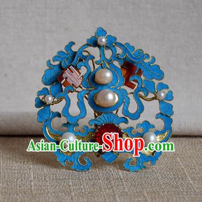 Chinese Qing Dynasty Agate Hair Comb Hairpins Hair Accessories Ancient Handmade Hanfu Hair Clip for Women