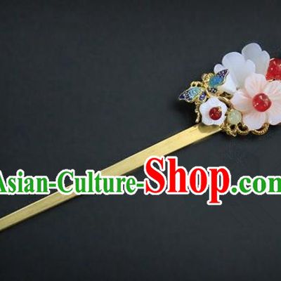 Chinese Ancient Hair Accessories Cloisonne Hair Clip Hanfu Handmade Hairpins for Women