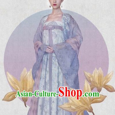 The Rise of Phoenixes Drama Clothing Chinese Ancient Tang Dynasty Princess Costumes and Headpiece Complete Set