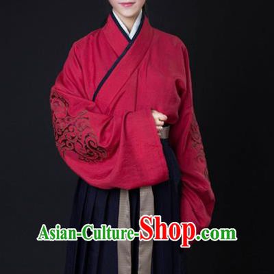 Top Grade Chinese Ancient Young Lady Costumes Han Dynasty Swordswoman Hanfu Dress for Women