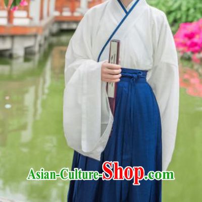 Traditional Chinese Ancient Costumes Han Dynasty Scholar Hanfu Clothing for Kids