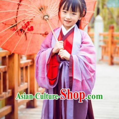 Traditional Chinese Ancient Swordsman Costumes Ming Dynasty Princess Clothing for Kids