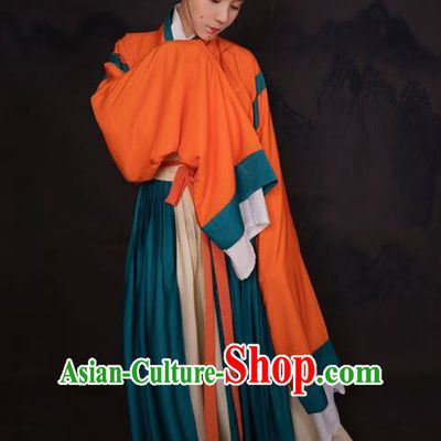 Top Grade Chinese Ancient Costumes Jin Dynasty Palace Princess Hanfu Dress for Women