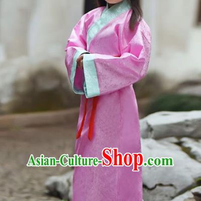 Chinese Ancient Han Dynasty Princess Costumes Traditional Pink Hanfu Dress for Kids