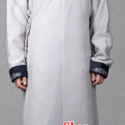 Chinese Ancient Imperial Guards Grey Robe Traditional Ming Dynasty Swordsman Costume for Men