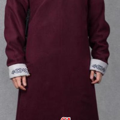 Chinese Ancient Imperial Guards Wine Red Robe Traditional Ming Dynasty Swordsman Costume for Men