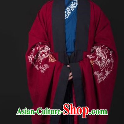 Chinese Ancient Cabinet Minister Clothing Traditional Ming Dynasty Swordsman Costume for Men