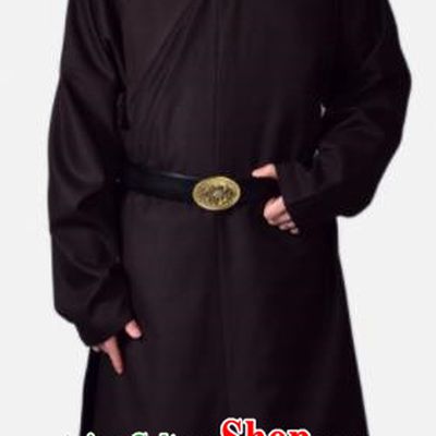 Chinese Ancient Swordsman Black Clothing Traditional Ming Dynasty Buster Costume for Men