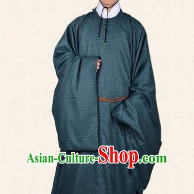 Chinese Ancient Traditional Ming Dynasty Minister Costumes Atrovirens Robe for Men
