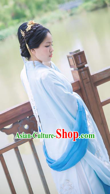 Chinese Ancient Palace Lady Hanfu Han Dynasty Imperial Concubine Queen Embroidered Historical Costumes