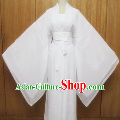 Traditional Chinese Tang Dynasty Costume Ancient Princess White Hanfu Dress for Women
