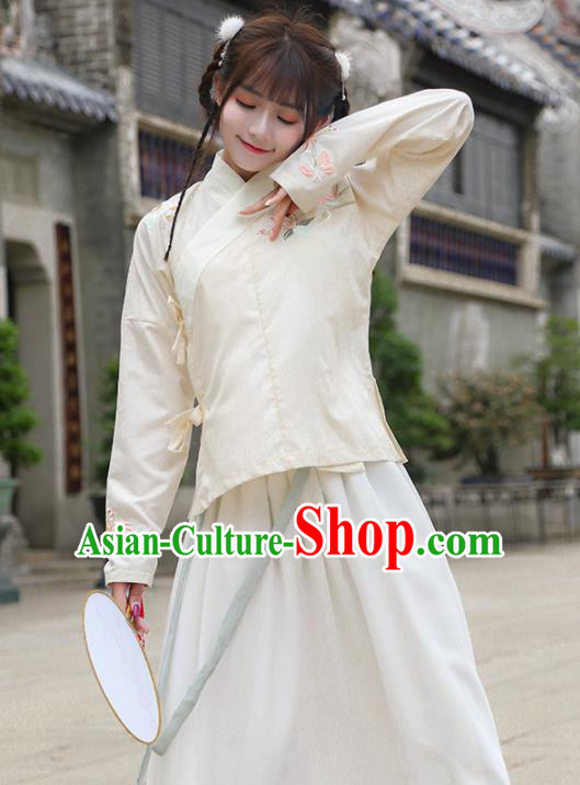 Chinese Ancient Palace Lady Hanfu Han Dynasty Imperial Concubine Queen Embroidered Historical Costumes