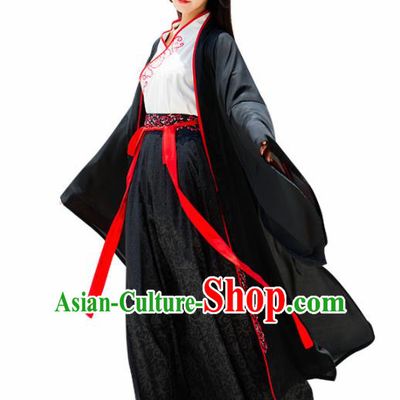 Chinese Ancient Han Dynasty Nobility Lady Embroidered Costume for Rich Women