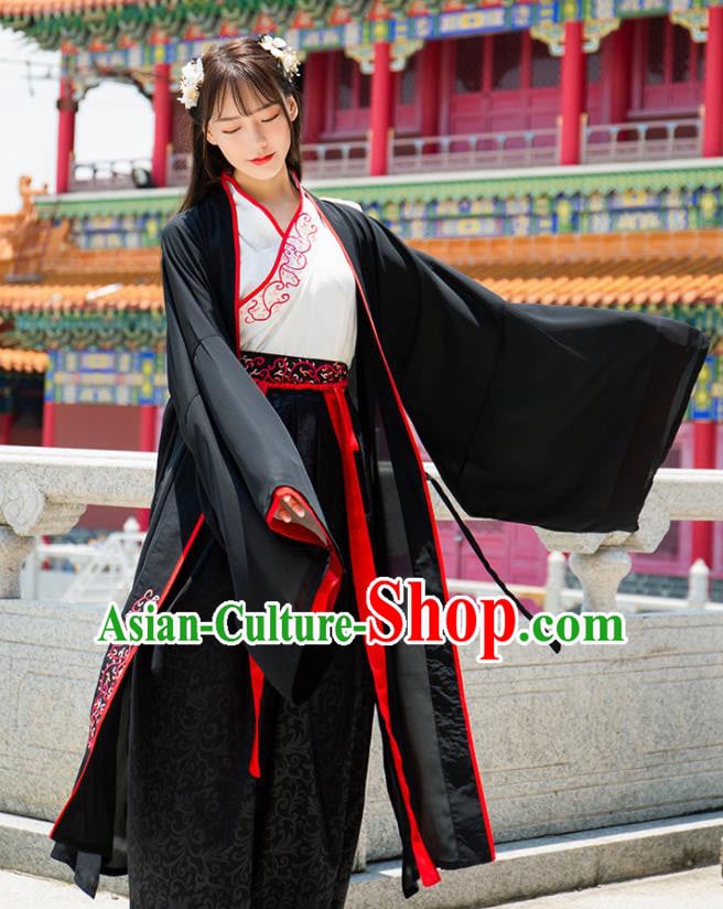 Chinese Ancient Palace Lady Hanfu Han Dynasty Imperial Concubine Queen Embroidered Historical Costumes