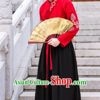Chinese Ancient Traditional Han Dynasty Swordsman Costumes for Men