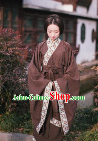 Chinese Ancient Hanfu Traditional Jin Dynasty Embroidered Historical Costumes Chinese Ancient Hanfu Traditional Jin Dynasty Embroidered Historical Costumes