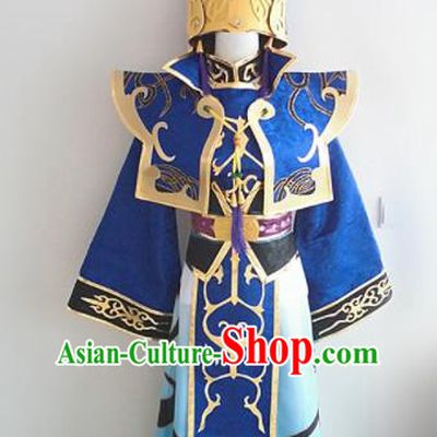 Asian Chinese Cosplay Nobility Childe Costume Ancient Taoist Swordsman Clothing for Men