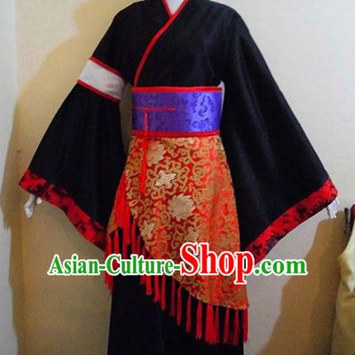 Asian Chinese Cosplay Royal Highness Customized Costume Ancient Swordsman Black Robe for Men