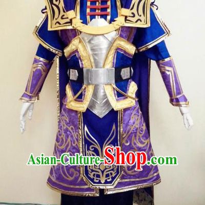 Asian Chinese Cosplay Warrior Customized Costume Ancient General Swordsman Clothing for Men