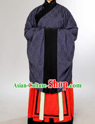 Chinese Ancient Hanfu Traditional Jin Dynasty Embroidered Historical Costumes
