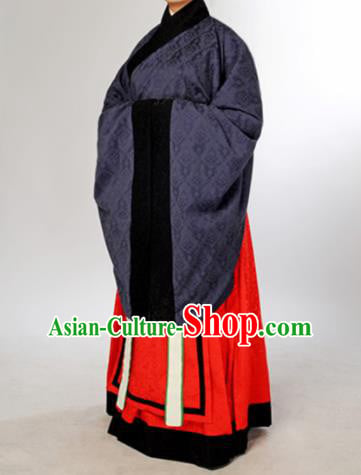 Chinese Ancient Hanfu Traditional Jin Dynasty Embroidered Historical Costumes