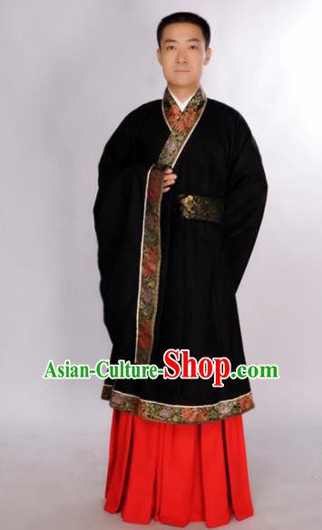 Chinese Ancient Hanfu Traditional Jin Dynasty Embroidered Historical Costumes
