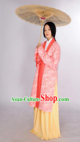 Chinese Ancient Hanfu Traditional Jin Dynasty Embroidered Historical Costumes