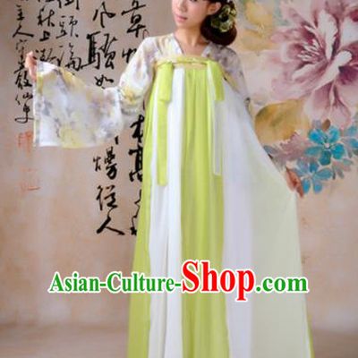 Traditional Chinese Tang Dynasty Palace Dance Costume Ancient Princess Green Hanfu Dress for Women