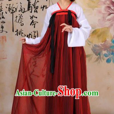 Traditional Chinese Tang Dynasty Palace Dance Costume Ancient Princess Red Hanfu Dress for Women