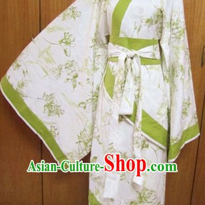Traditional Chinese Han Dynasty Dance Curving-Front Robe Ancient Princess Costume for Women