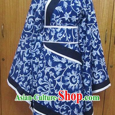 Traditional Chinese Han Dynasty Princess Navy Hanfu Dress Ancient Fairy Costume for Women