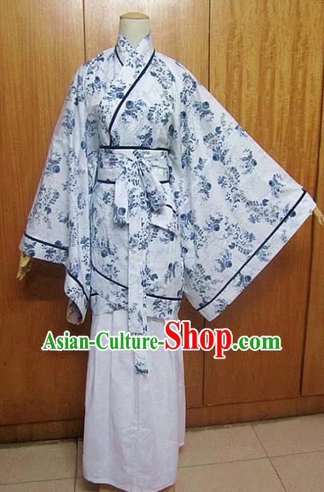 Chinese Ancient Hanfu Traditional Jin Dynasty Embroidered Historical Costumes Chinese Ancient Hanfu Traditional Jin Dynasty Embroidered Historical Costumes